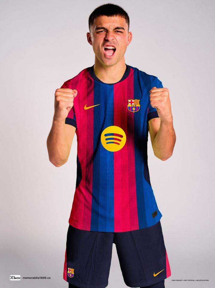  巴塞罗那下赛季主场球衣曝光；三种红蓝渐变设计，深情致敬翻新诺坎普。 体育新闻